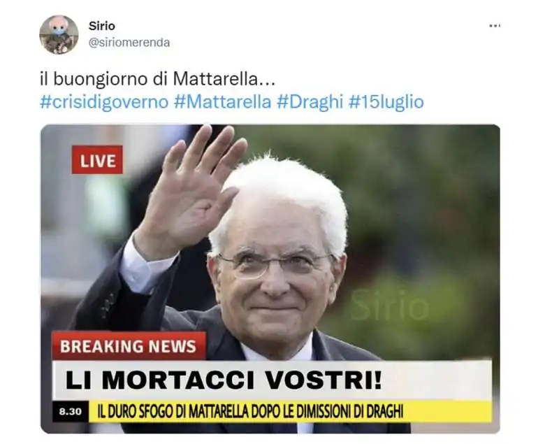 tweet sulla crisi del governo draghi   16