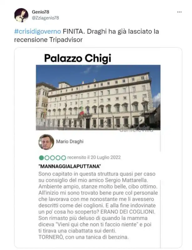 tweet sulle dimissioni di mario draghi   5