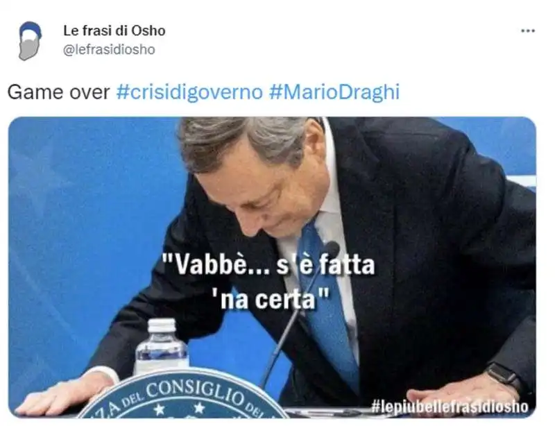 tweet sulle dimissioni di mario draghi   8