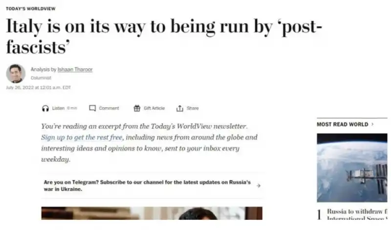 WASHINGTON POST VS MELONI