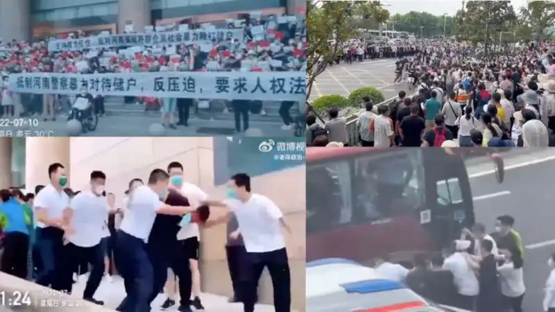 ZHENGZHOU - LA PROTESTA DEI RISPARMIATORI TRUFFATI   