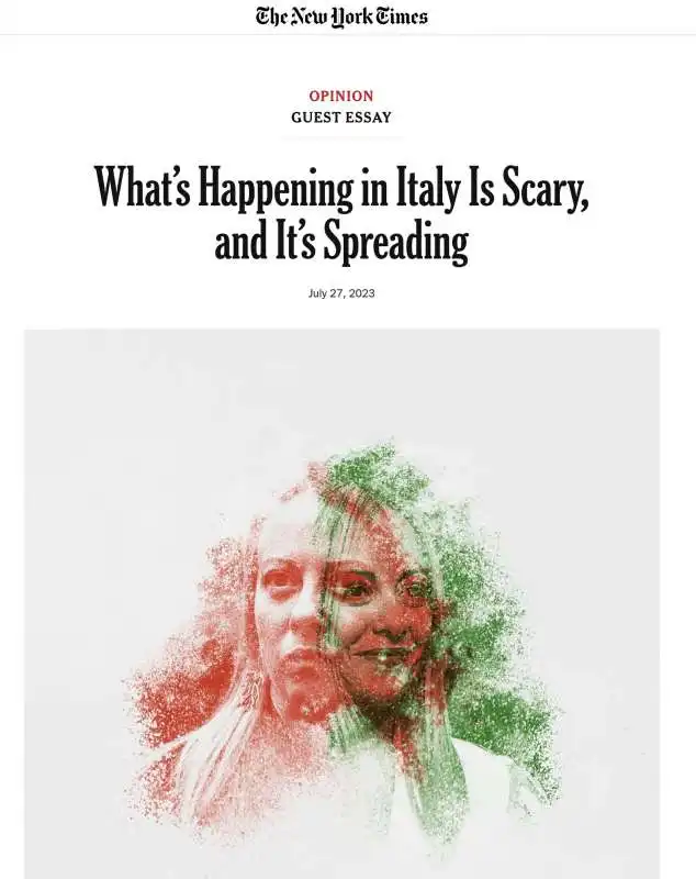 ARTICOLO DEL NEW YORK TIMES SU GIORGIA MELONI