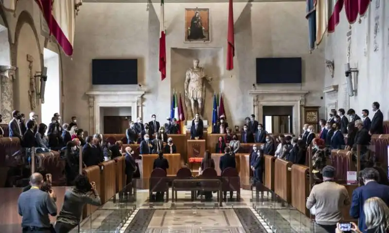 CAMPIDOGLIO AULA GIULIO CESARE CONSIGLIERI COMUNALI