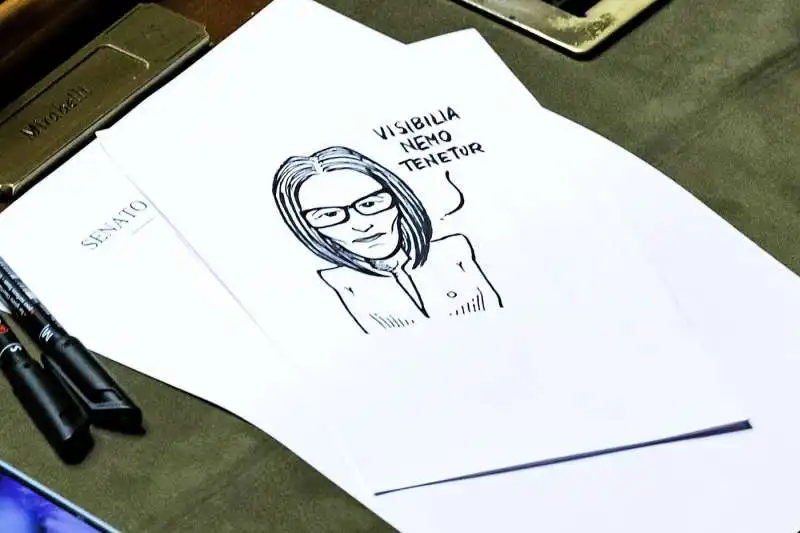 DANIELA SANTANCHE DISEGNATA DA FILIPPO SENSI 