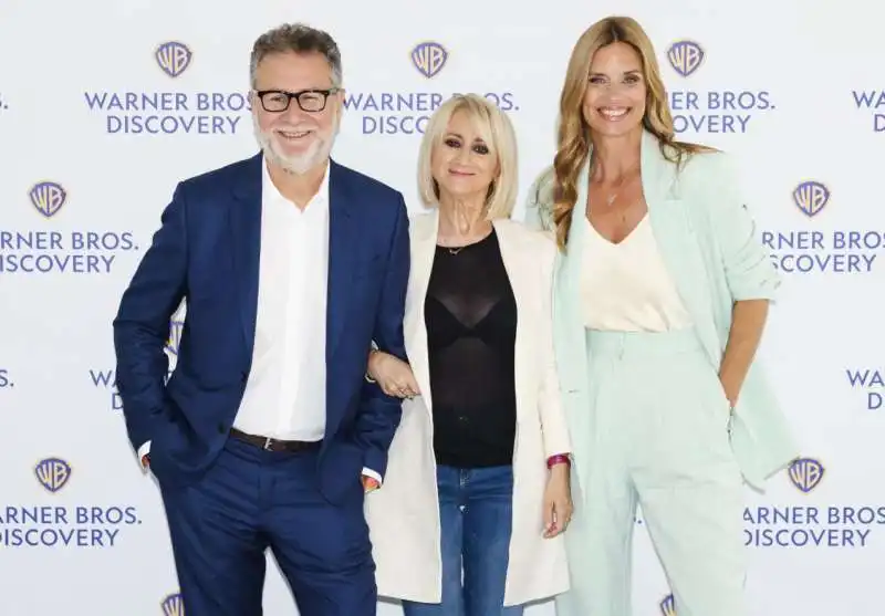 fabio fazio   luciana littizzetto   filippa lagerback   presentazione che tempo che fa sul nove    warner bros discovery  