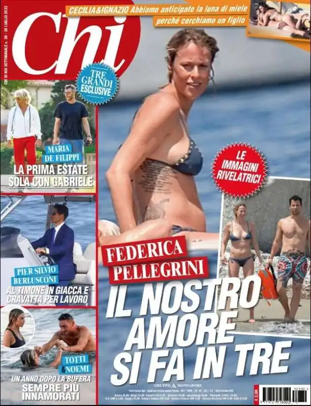 federica pellegrini incinta - copertina di chi 