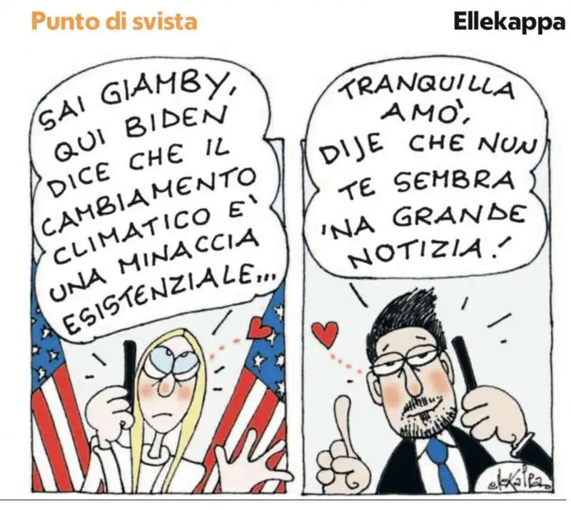 GIORGIA MELONI - ANDREA GIAMBRUNO - VIGNETTA BY ELLEKAPPA