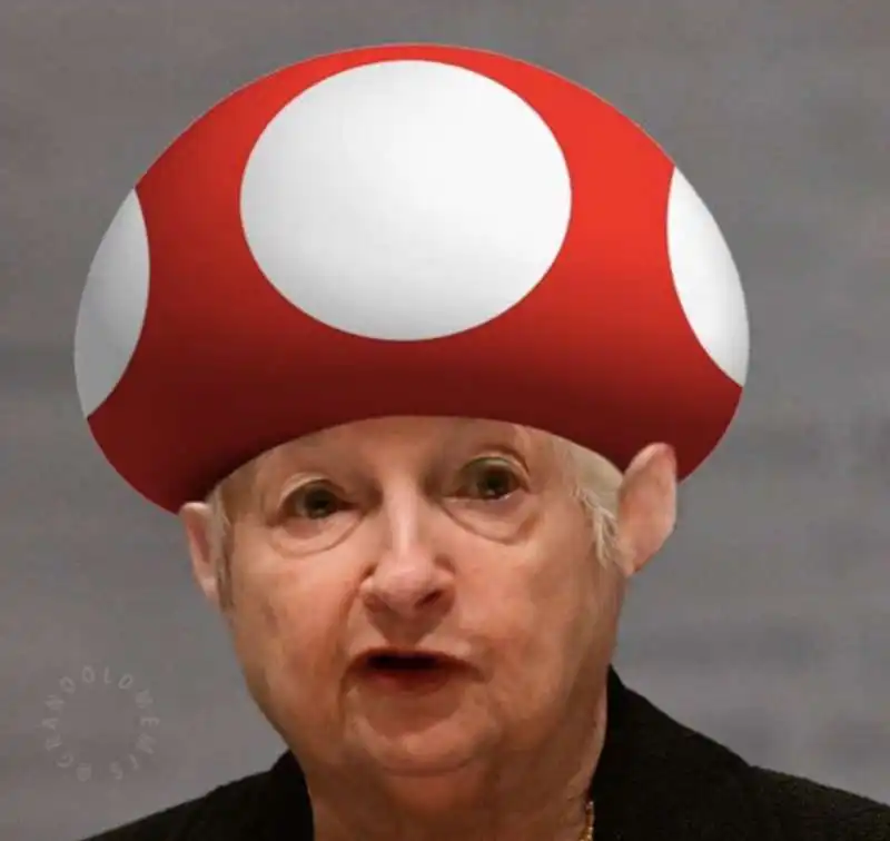 janet yellen consuma funghi allucinogeni in cina   meme   3