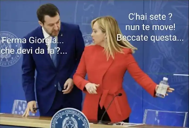 MATTEO SALVINI GIORGIA MELONI MEME 