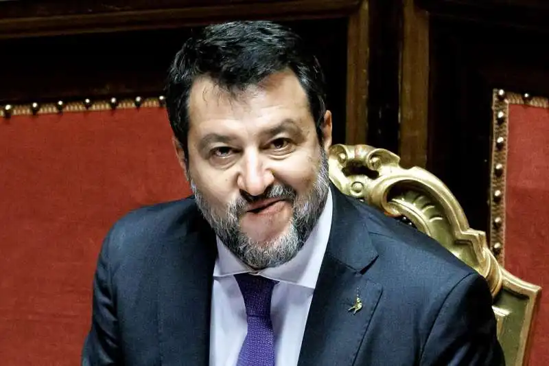 MATTEO SALVINI IN SENATO 