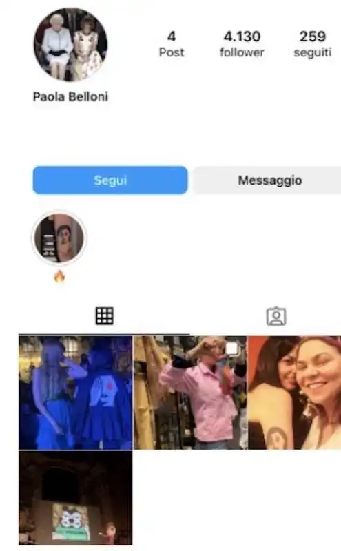 profilo instagram di paola belloni