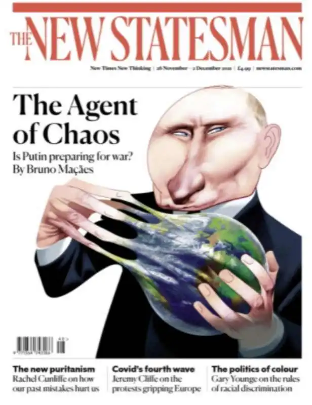 putin agente del caos - copertina new statesman dicembre 2023