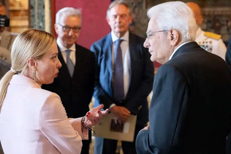 giorgia meloni alfredo mantovano adolfo urso sergio mattarella