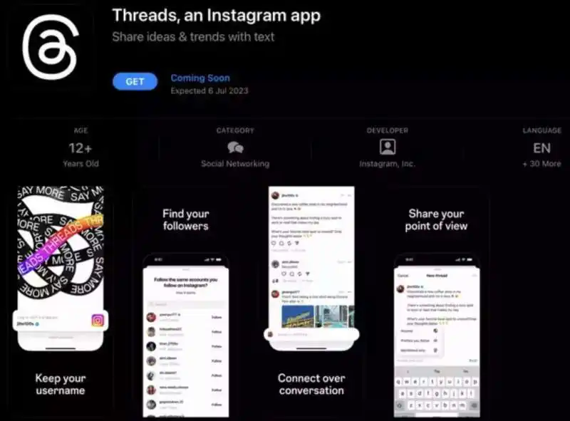 threads   app di meta    