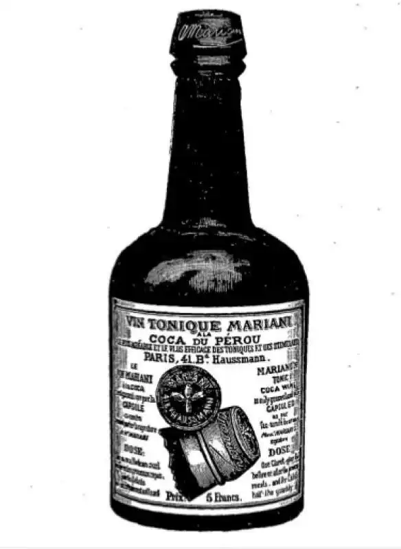 vin tonique mariani, bottiglia del 1894