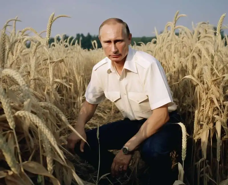 vladimir putin in un campo di grano   immagine creata con midjourney    1