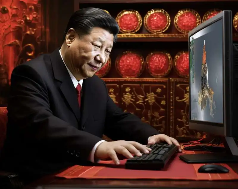 xi jinping in versione hacker   immagine creata con midjourney    1