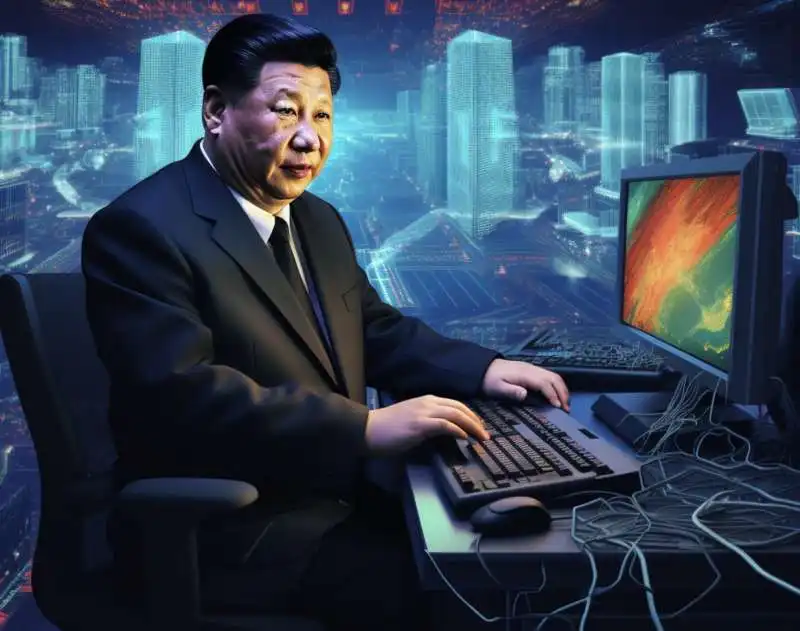 xi jinping in versione hacker   immagine creata con midjourney    2