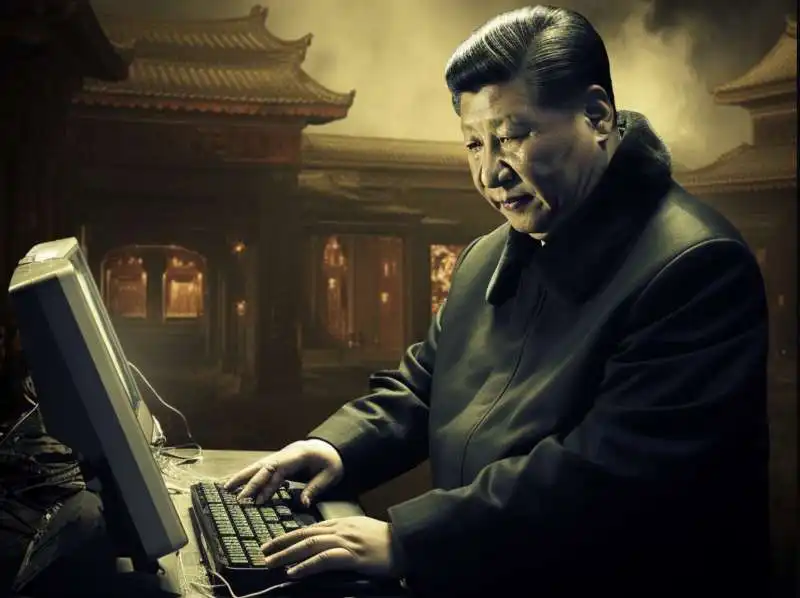 xi jinping in versione hacker   immagine creata con midjourney    3