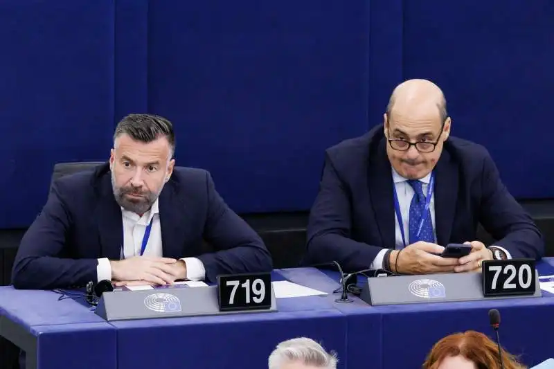 alessandro zan e nicola zingaretti al parlamento europeo    