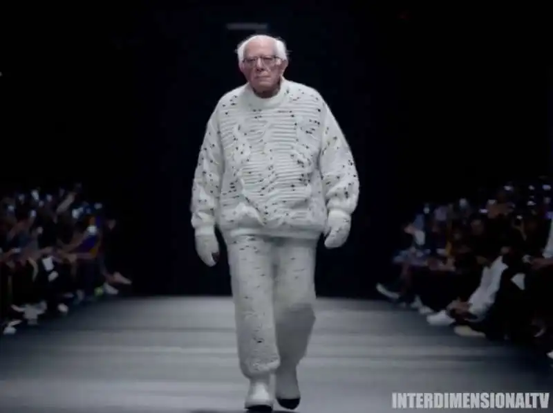 bernie sanders foto creata con l'intelligenza artificiale 