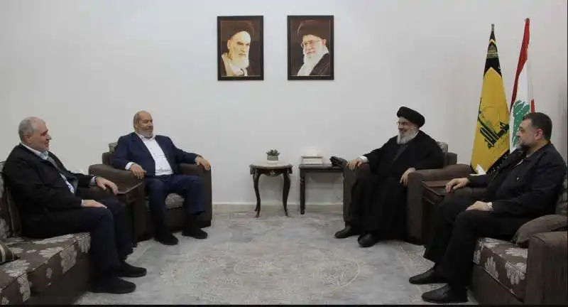 DELEGAZIONE DI HAMAS IN VISITA AL LEADER DI HEZBOLLAH, HASSAN NASRALLAH