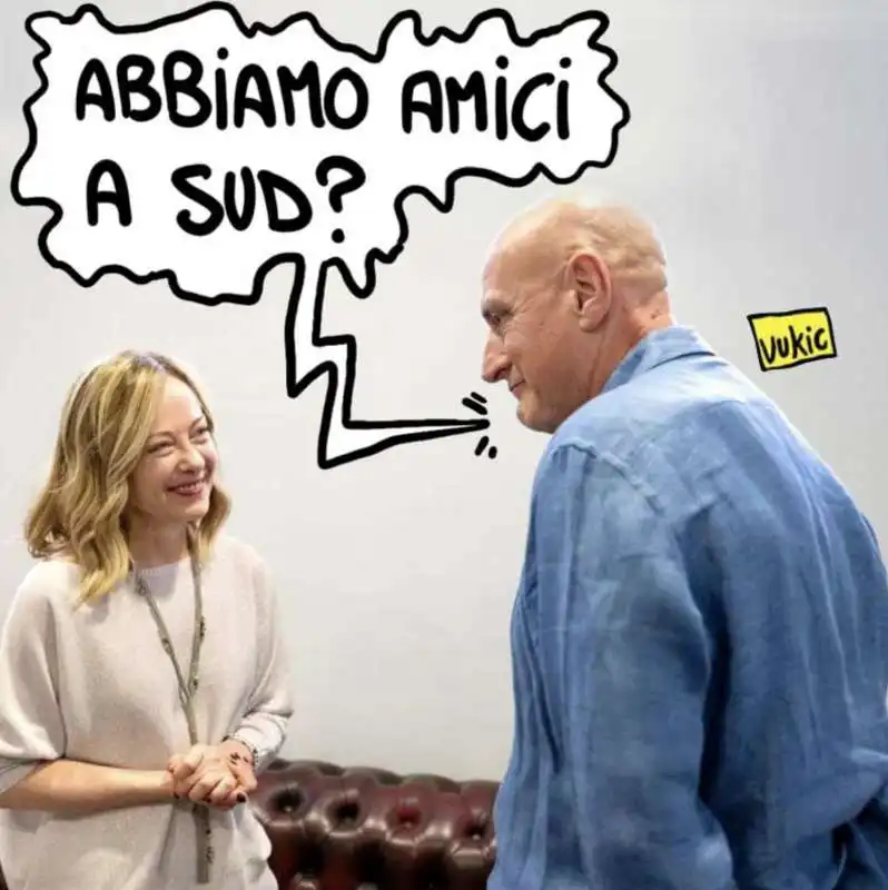 GIORGIA MELONI - CHICO FORTI - MEME BY VUKIC