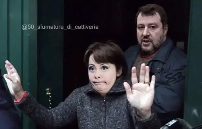 giorgia meloni e matteo salvini come rosa bazzi e olindo romano   meme by 50 sfumature di cattiveria