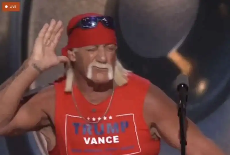 hulk hogan alla convention repubblicana di milwaukee. 