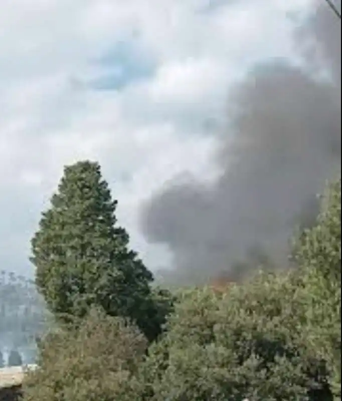 incendio al poligono di galceti, prato   2