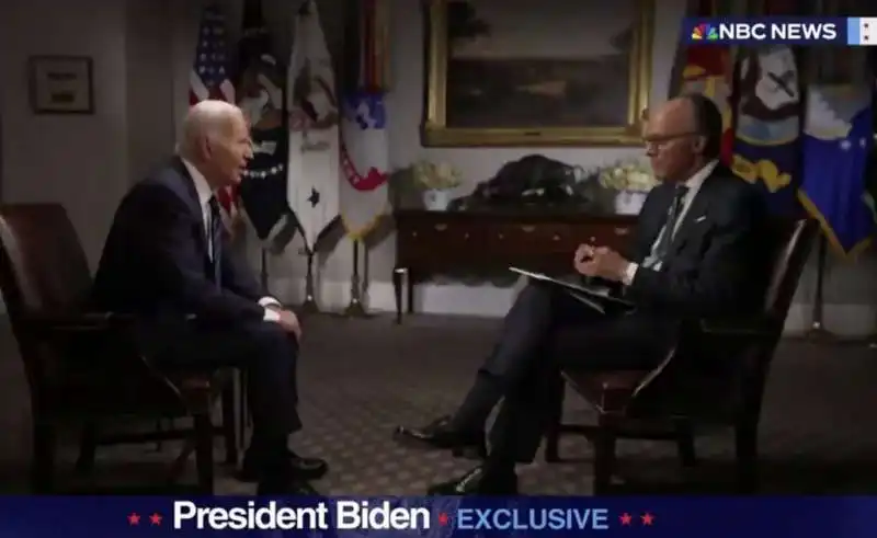 JOE BIDEN INTERVISTATO DALLA NBC