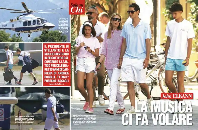 JOHN ELKANN, LAVINIA BORROMEO E I FIGLI - FOTO CHI 