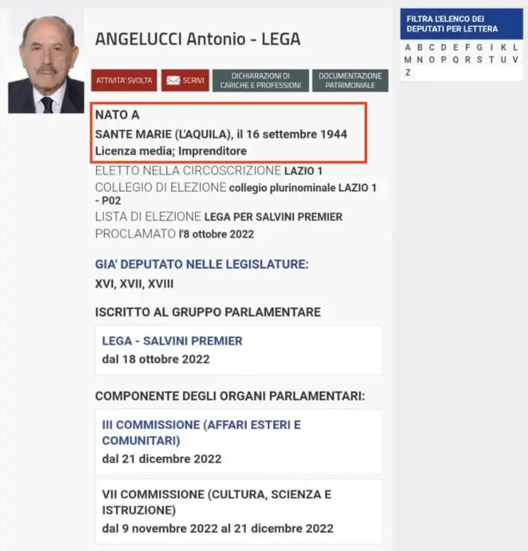 licenza media titolo di studio di antonio angelucci