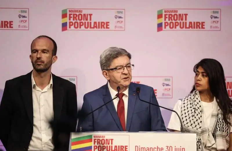 manuel bompard   jean luc melenchon rima hassan 