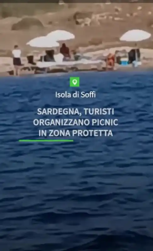 PICNIC NELL'ARCIPELAGO DE LA MADDALENA -TURISTI SBARCANO SULL’ISOLA PROTETTA DI SOFFI 