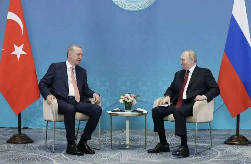 RECEP TAYYIP ERDOGAN E VLADIMIR PUTIN AD ASTANA    