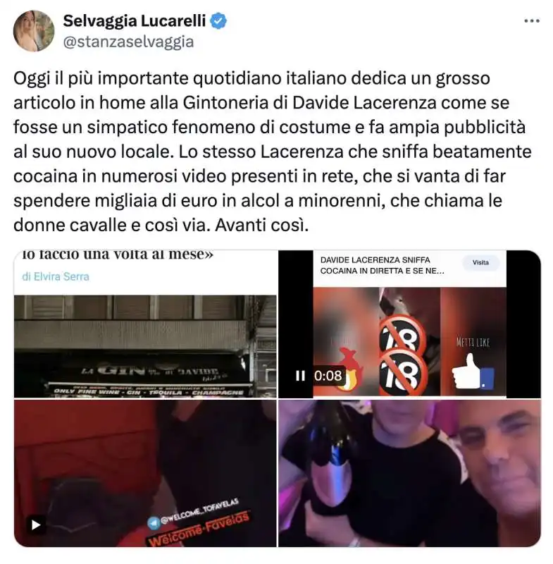 SELVAGGIA LUCARELLI CONTRO DAVIDE LACERENZA