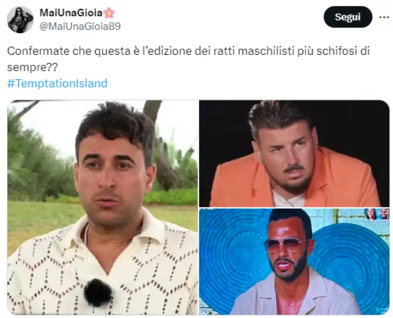 tweet temptation island 5