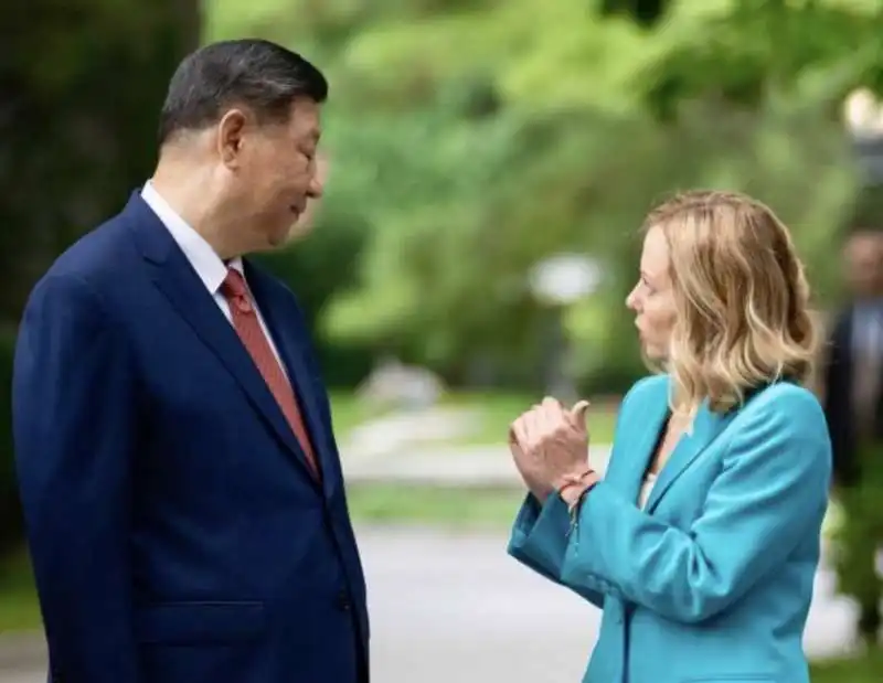 xi jinping   e giorgia meloni 