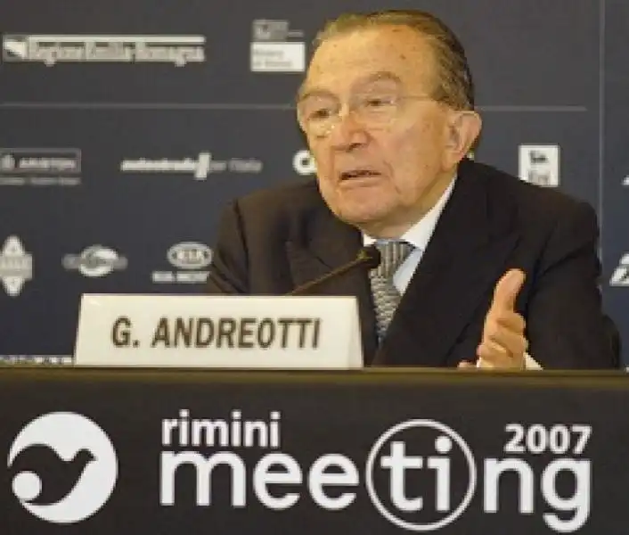 andreotti al meeting di CL