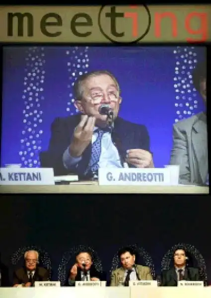 andreotti al meeting di CL