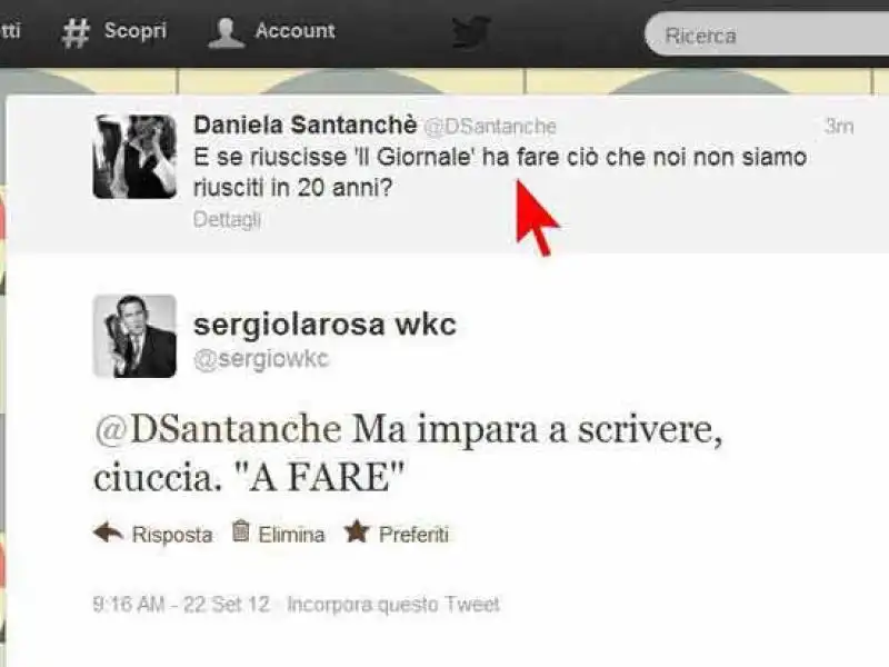 santanche twitter giornale 