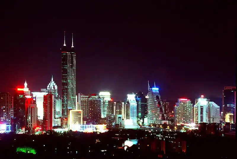 shenzhen night skyline 