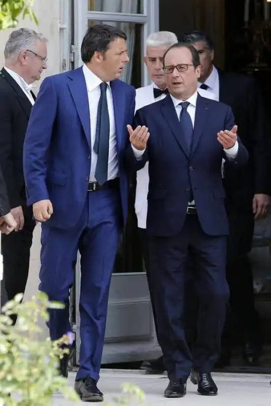 Francois Hollande e Matteo Renzi 