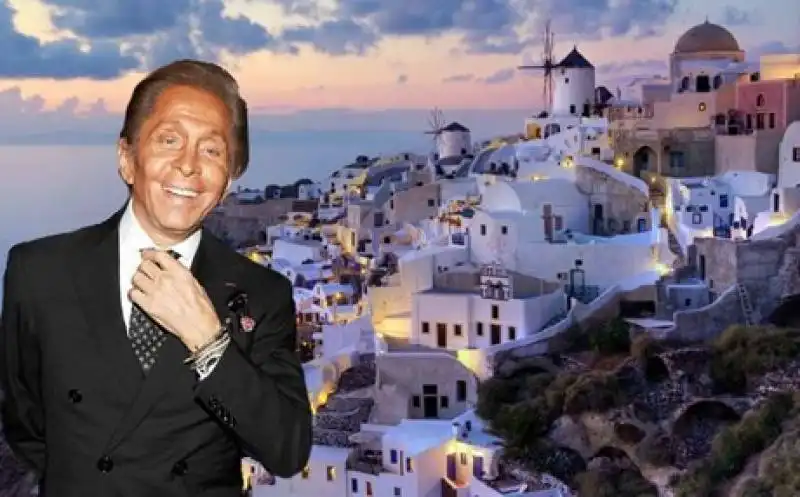 lo stilista valentino a mykonos