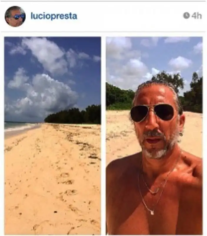 lucio presta in spiaggia 