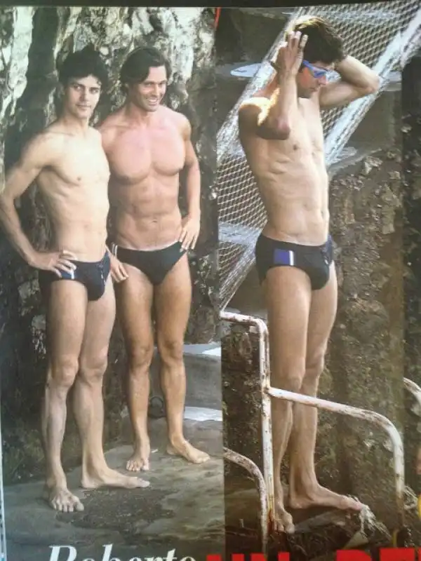 roberto bolle con un amico a capri