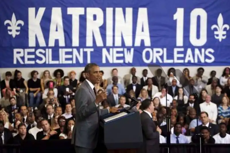 barack obama a new orleans per i 10 da katrina  9