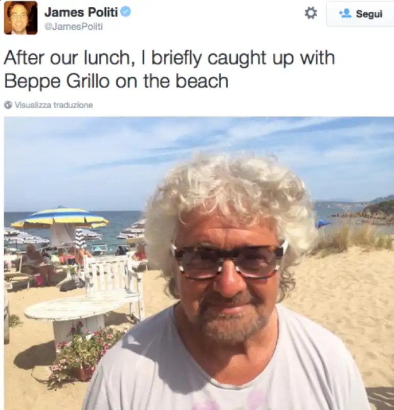 beppe grillo intervistato dal financial times al cala di volpe