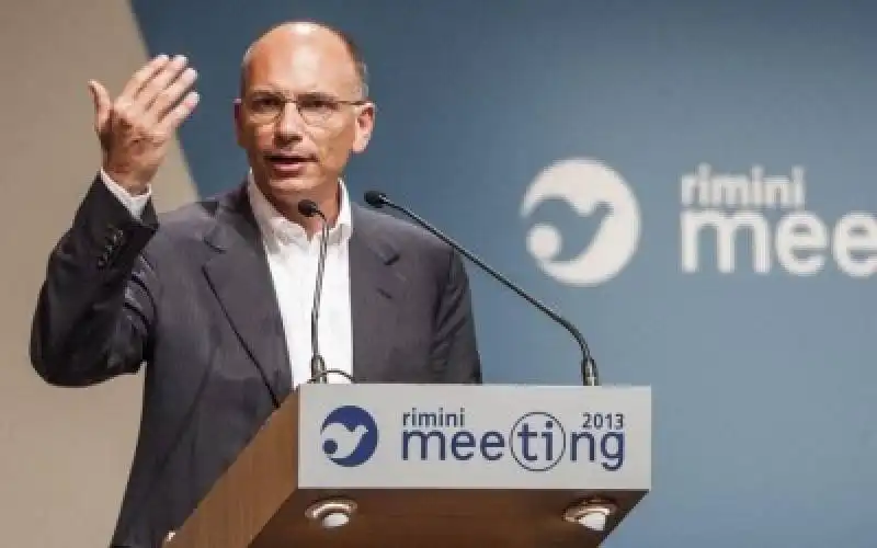 ENRICO LETTA AL MEETING DI RIMINI